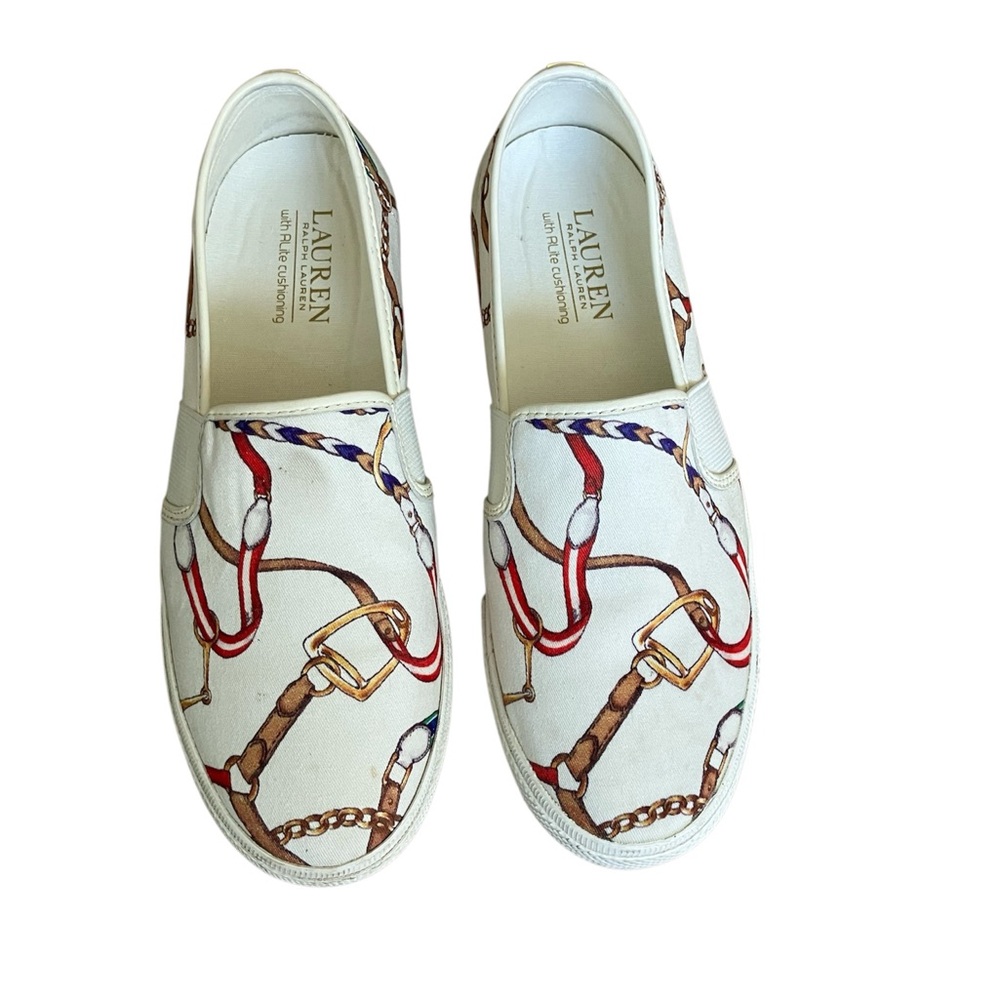 Lauren Ralph Lauren Jinny Slip-On Sneaker white chains